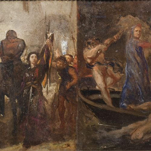 image for: Antoni Caba - Esbós per a «L&#039;heroïna de Peralada» i esbós per a una composició sobre la Divina Comèdia - Cap a 1864