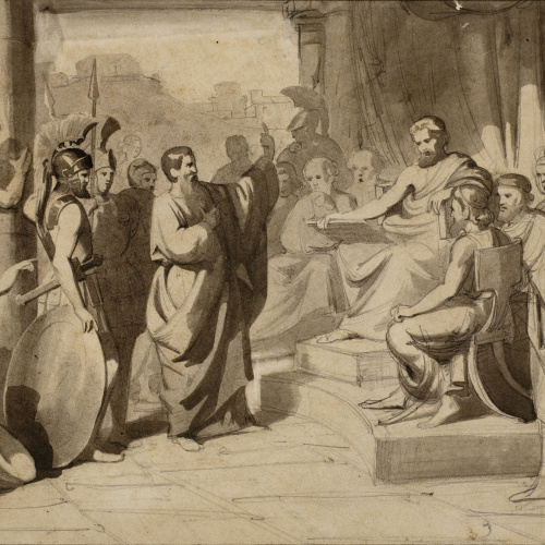 image for: Antoni Caba - Sant Pau predicant davant l&#039;areòpag - Cap a 1855