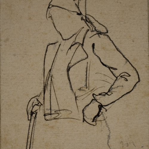 image for: Ramon Martí i Alsina - Un pagès al mercat de Manresa - Cap a 1860-1865