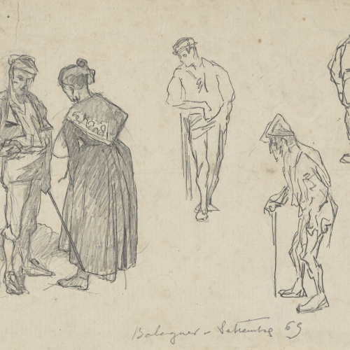 image for: Josep Lluís Pellicer - Apunt de pagesos de Balaguer - 1869