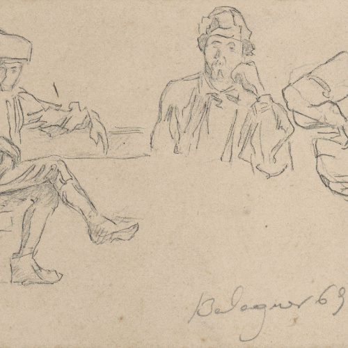 image for: Josep Lluís Pellicer - Apunt de pagesos de Balaguer - 1869