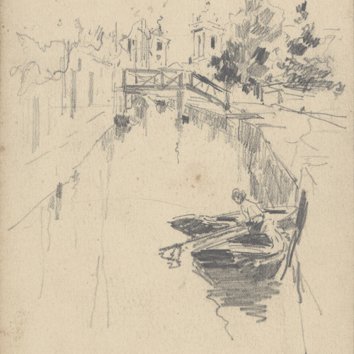 image for: Arcadi Mas i Fondevila - Vista d'un canal de Venècia - Cap a 1876-1886