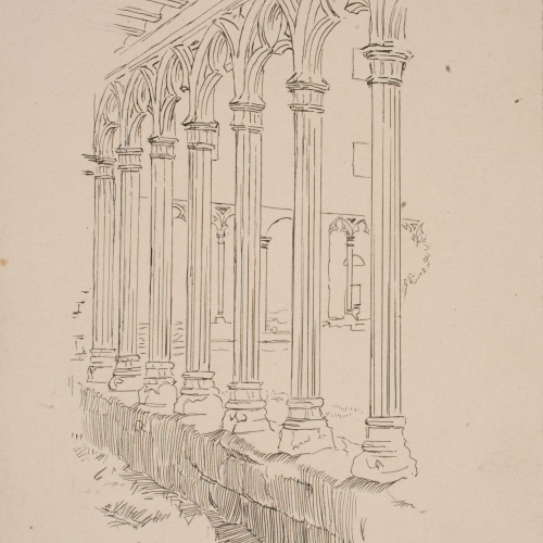 image for: Josep Lluís Pellicer - Claustre gòtic - Cap a 1889