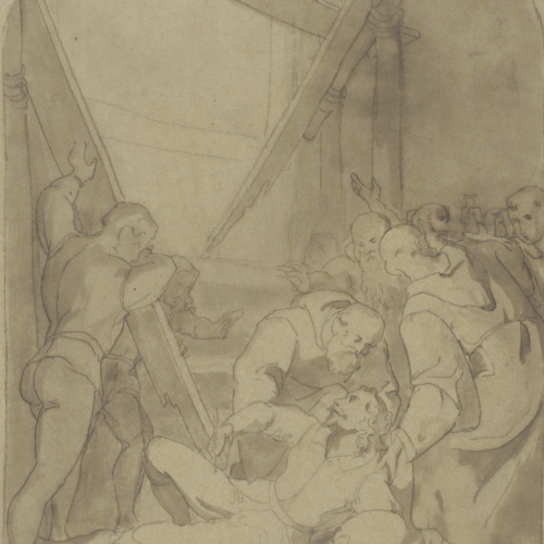 image for: Francesc Torras - La caiguda del pintor Muñoz - Cap a 1860-1870