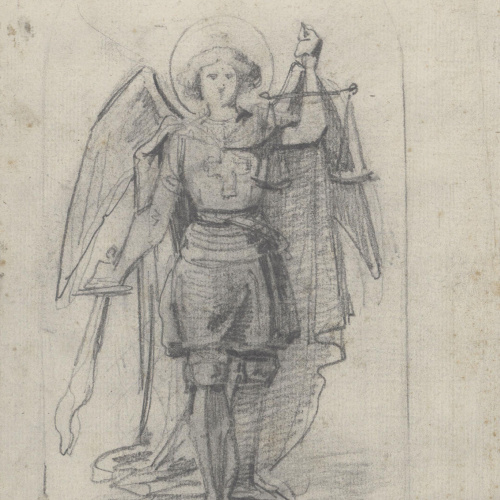 image for: Claudi Lorenzale - Sant Miquel pesant les ànimes - Cap a 1850-1870