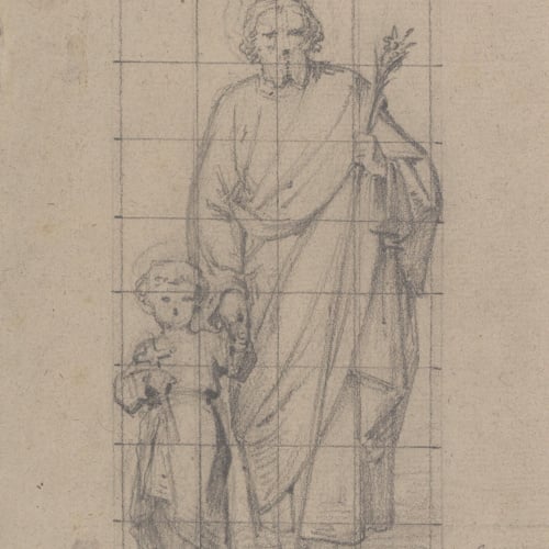 image for: Claudi Lorenzale - Sant Josep portant de la mà al nen Jesús - Cap a 1850-1870