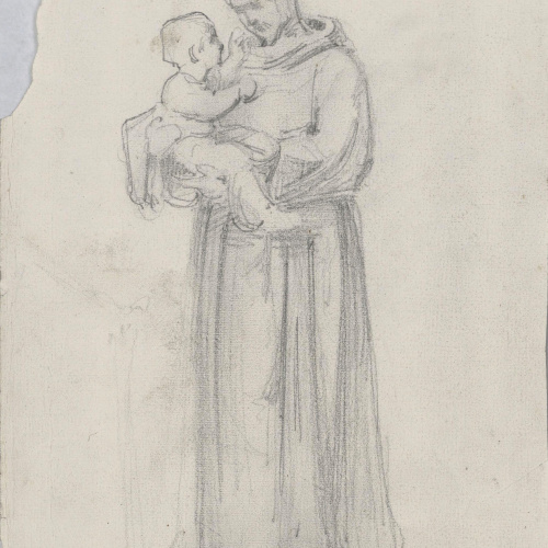 image for: Claudi Lorenzale - Sant Antoni de Pàdua [?] - Cap a 1850-1870