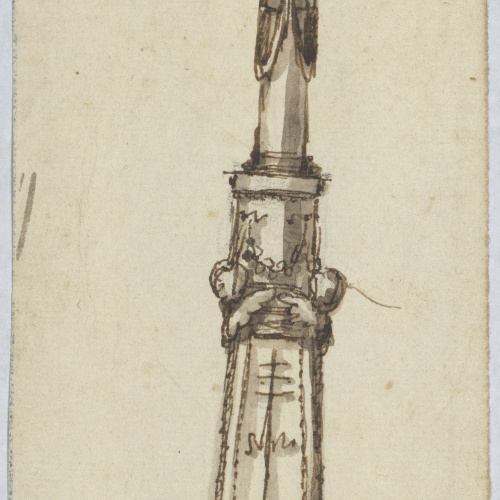 image for: Damià Campeny - Projecte de candeler amb esfinxs i amorets - Cap a 1804-1806