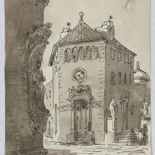 image for: Lluís Rigalt - Carrer de poble - Cap a 1860-1870