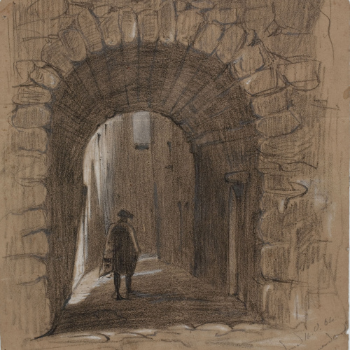 Josep Lluís Pellicer - Carrer de Cardona - 1864 image for: Josep Lluís Pellicer - Carrer de Cardona - 1864