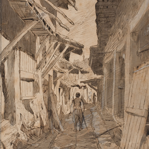 image for: Josep Lluís Pellicer - Carrer del barri turc a Tirnova - 1877
