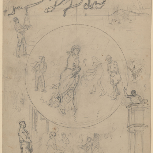 image for: Josep Lluís Pellicer - Al·legoria del mes de març - 1882