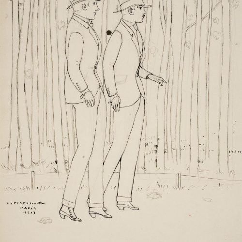 image for: Ismael Smith - Dandis en un passeig - 1913