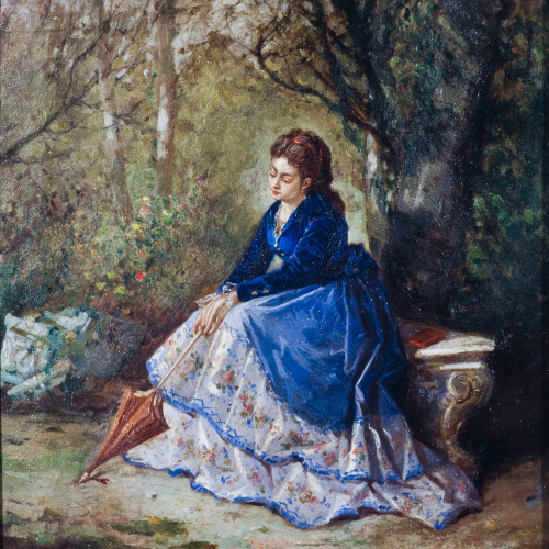 image for: Jaume Morera - Pensativa - Cap a 1870-1890