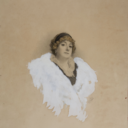 image for: Antoni Fabrés - Retrat de dama - 1914