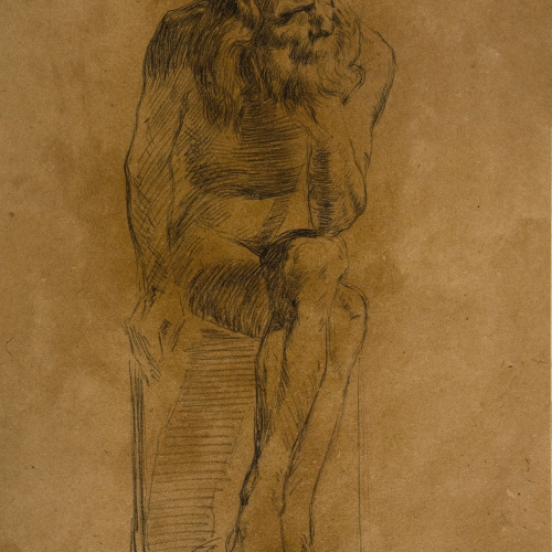 image for: Antoni Fabrés - Estudi de nu masculí - Cap a 1902-1906