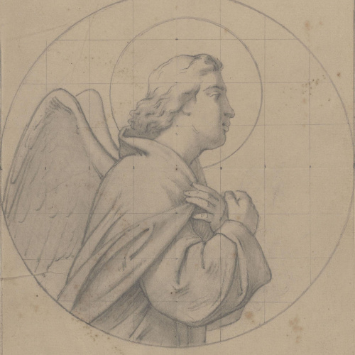 image for: Claudi Lorenzale - Bust d&#039;àngel de l&#039;Anunciació - Cap a 1850-1870