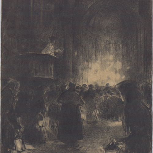 image for: Arcadi Mas i Fondevila - La missa del gall - 1896