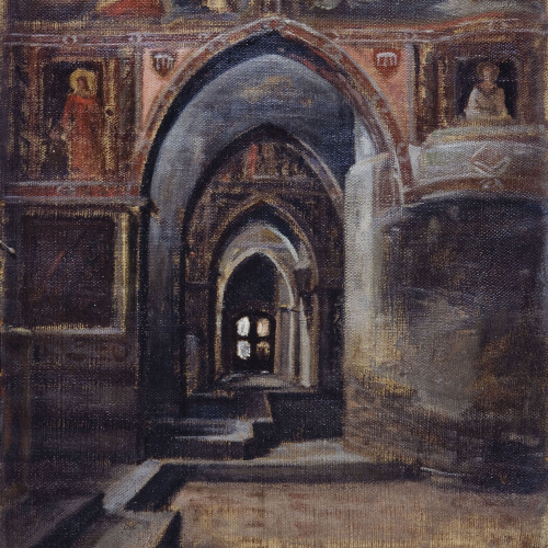 Benet Mercadé - Interior de l'església de l'Arena a Pàdua - Cap a 1863-1864 image for: Benet Mercadé - Interior de l'església de l'Arena a Pàdua - Cap a 1863-1864