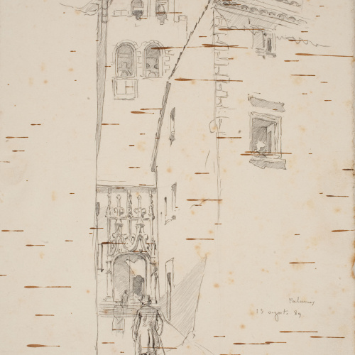 image for: Josep Lluís Pellicer - Portada d&#039;església a Palamós - 1889