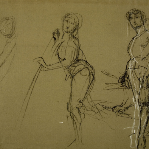 image for: Ramon Martí i Alsina - Estudi de figures per a un quadre - Cap a 1870-1880