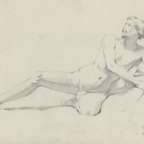 image for: Claudi Lorenzale - Acadèmia masculina (anvers) / Acadèmia masculina (revers) - Cap a 1850-1855