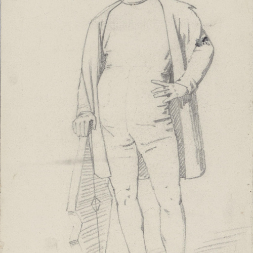 image for: Claudi Lorenzale - Figura masculina dempeus - Cap a 1860-1880