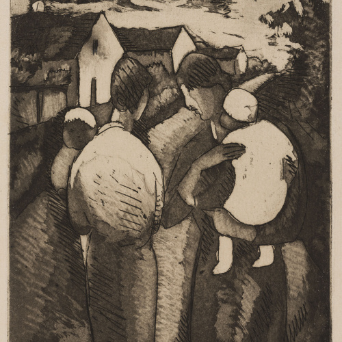 image for: Juli González - Vilatanes amb els seus fills (Villageoises avec des enfants) - 1927