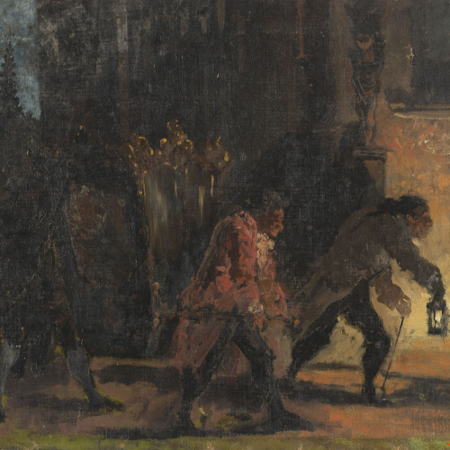 image for: Ramon Amado - Escena nocturna - Cap a 1864-1888