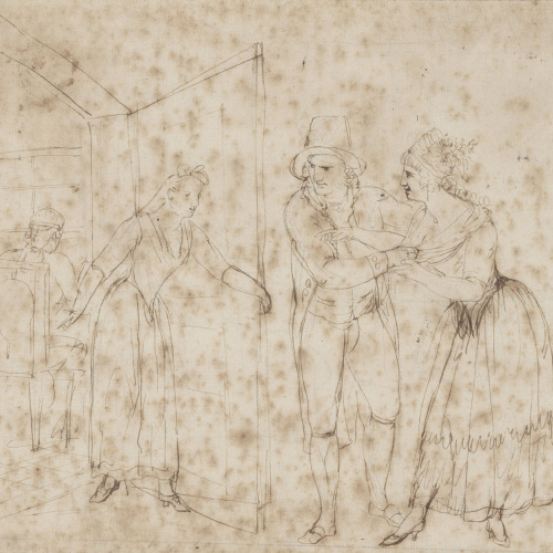 image for: Josep Bernat Flaugier - Escena costumista - Cap a 1800-1812