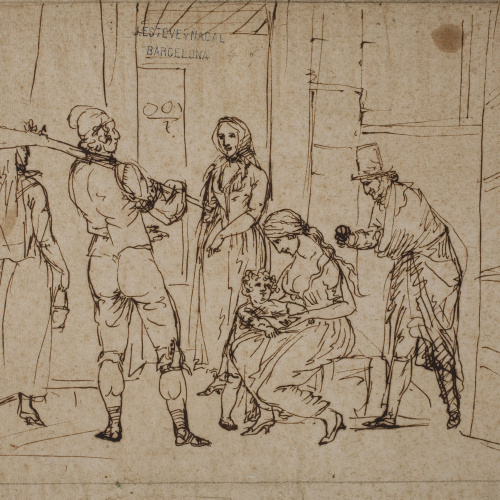 image for: Josep Bernat Flaugier - Escena de carrer - Cap a 1809-1812