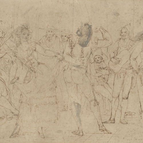 image for: Josep Bernat Flaugier - Escena de dansa espanyola: pas de bolero - Cap a 1800-1812