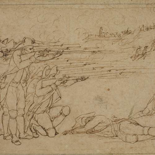 image for: Josep Bernat Flaugier - Grup de soldats en el front - Cap a 1809-1812