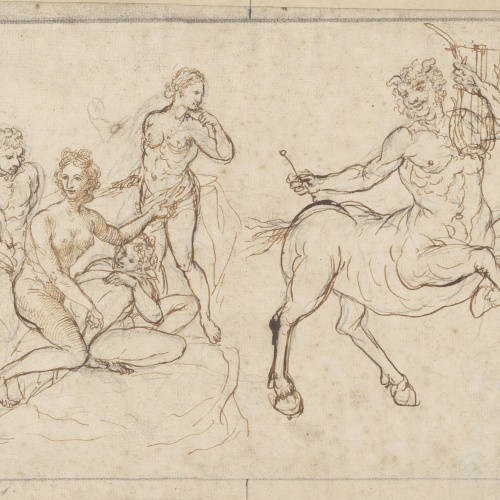 image for: Josep Bernat Flaugier - Aquil·les, les filles de Licomedis i el centaure Quiró - Cap a 1800-1812