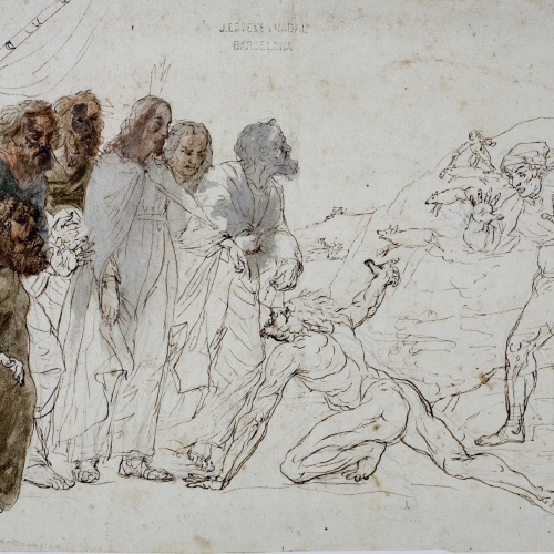 image for: Josep Bernat Flaugier - Jesucrist cura un posseït - Cap a 1790-1800