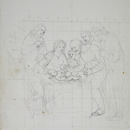 image for: Josep Bernat Flaugier - Estudi preparatori per al quadre «Adoració dels pastors» - Cap a 1807