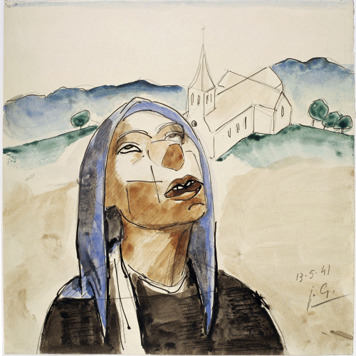 image for: Juli González - Bust femení i campanar (Visage au clocher) - 1941