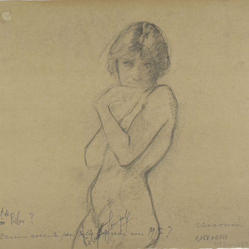 image for: Juli González - Retrat de Pilar (Portrait de Pilar) (anvers). Nu femení (revers) - Cap a 1913-1918 [1]