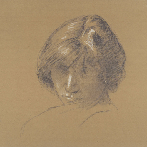 image for: Juli González - Retrat de Pilar (Portrait de Pilar) (anvers). Nu femení (revers) - Cap a 1913-1918