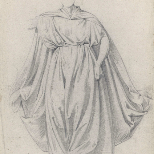 image for: Claudi Lorenzale - Estudi de figura femenina - Cap a 1850-1870