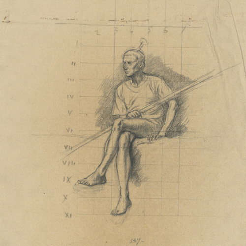image for: Josep Lluís Pellicer - Estudi de figura masculina - 1899