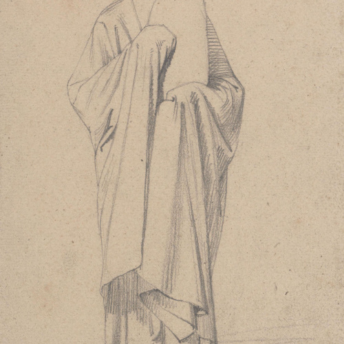 image for: Claudi Lorenzale - Estudi de figura masculina - Cap a 1850-1870