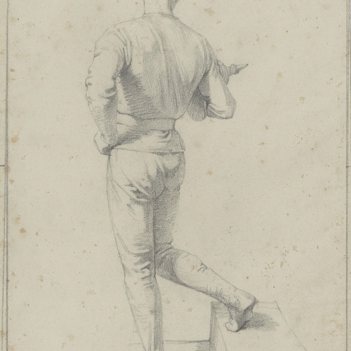 image for: Claudi Lorenzale - Figura masculina baixant un esglaó - Cap a 1850-1870