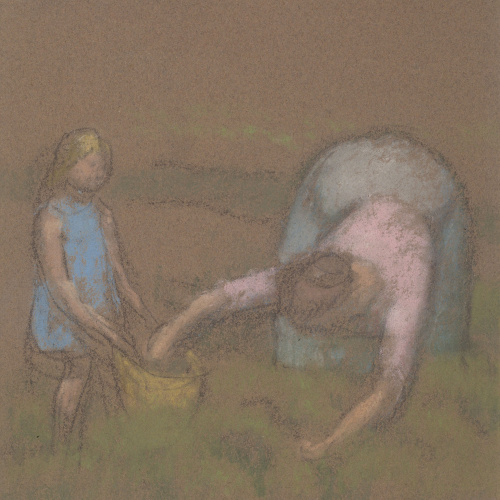 image for: Juli González - Camperola i nena (Paysanne et fillette) (anvers) / Cap femení (revers) - Cap a 1919-1920