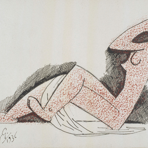 image for: Juli González - Nu assegut de perfil (Nu assis de profil) - 1936