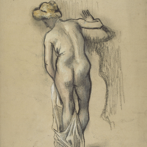 image for: Juli González - Nu femení dret d&#039;esquena amb vestidura (Nu debout de dos à la draperie) - Entre 1906-1910