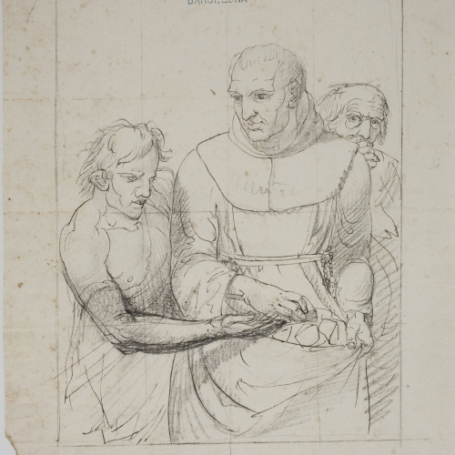 image for: Josep Bernat Flaugier - Un sant distribueix almoina - Cap a 1800-1812