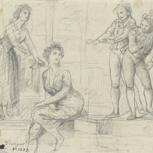 image for: Josep Bernat Flaugier - Paròdia de la casta Susanna [?] - Cap a 1800-1812
