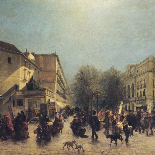 image for: Ramon Martí i Alsina - Pla de la Boqueria i la Rambla - Cap a 1870