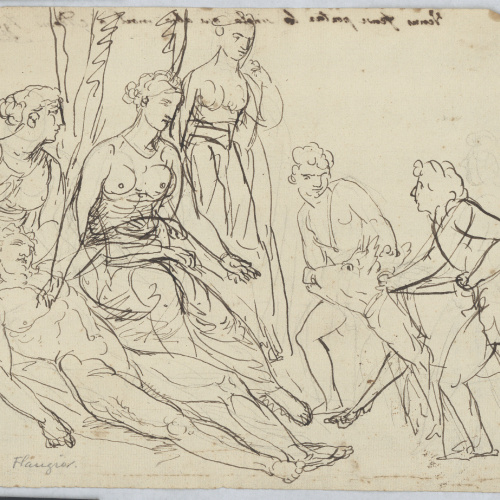 image for: Josep Bernat Flaugier - Venus fent-se portar el senglar que havia mort Adonis - Cap a 1800-1812